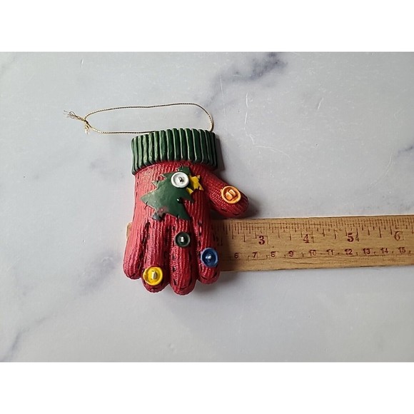 Vintage Ceramic Christmas Mitten Ornament - Picture 10 of 10